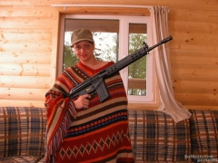 Hot girl with weapon