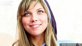 Russian teen with slutty eyes masturbating on the bed