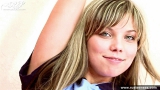 Russian teen with slutty eyes masturbating on the bed