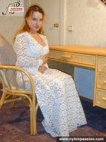 Teen girl in stockings masturbates