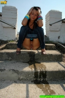 Hot chick pees