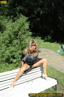 White bench pee