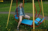 Pissing on a outdoor teeterboard