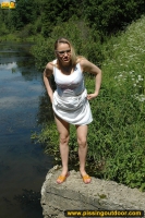 Pissing in the park pond