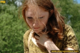 Girl pissing outdoor after few beers