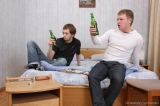 Two boys were drinking