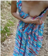 Chinese girl flashing pussy in public