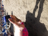 Feet caught