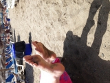 Feet caught