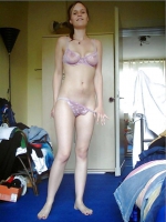 Adorable hairless girl touching