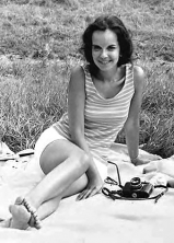 Lady J in a field