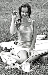 Lady J in a field