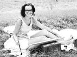 Lady J in a field