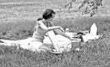 Lady J in a field