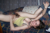 Young girl shows her extreme hariy pussy - N. C.