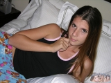 Pajamas Pulled Down To Expose Hairy Teen Bush