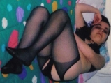 I Caterina in black stockings