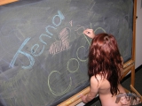 Redhead Schoolgirl Teen Nude In The Classroom