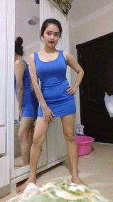Sheraine Pornstar Looking Hot Blue Short Dress