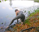 A boy with a dirty ass