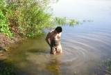 A boy with a dirty ass