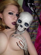 Punk teen is actually a natural red - goth emo loves to show