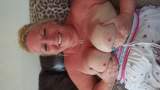 Cum on blonde tits