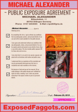 Ausgestellte Webhure Michael Alexander,Germany