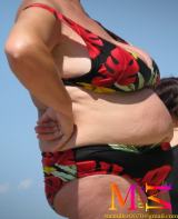 bbw granny and milf beach candid