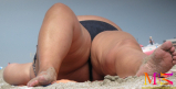 bbw granny and milf beach candid
