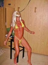 Yellow string bikini