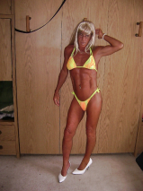 Yellow string bikini