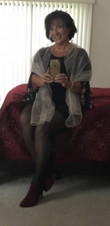Gorgeous Amateur Mature Cocksucker Black Lingerie Photo Shoo