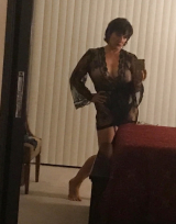 Gorgeous Amateur Mature Cocksucker Black Lingerie Photo Shoo