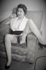 Pretty hairy women. Sexy underwear. Retro.