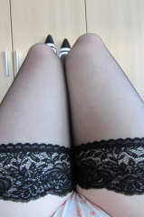 first gallery - black stockings