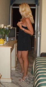 my striptease in a motel room for a mature client