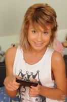 Kinky little Ioana plays