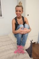 Pretty blonde Cybill is