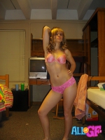 Pretty girlfriend dancing strip