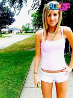 Naughty girlfriend on knees