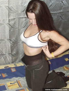 Gorgeous teen-girl stripping - N