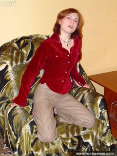 Young slut in armchair - N