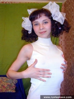Russian teen cutie masturbates with dildo - N