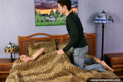 Russian teen blonde loves doing blowjobs to her friends - N