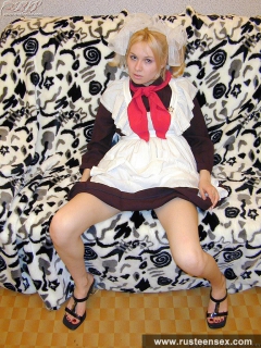 Russian teen pussy teased by cock - N
