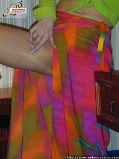 Lesbians in broken pantyhose - N