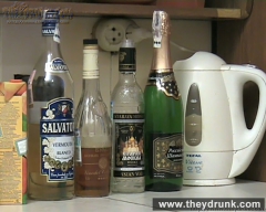 Drinking champagne home alone - N