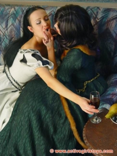 Two girls play around - N