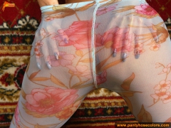 Color pantyhose masturbation of blonde girl - N